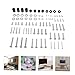 TEHAUX 88pcs Heavy Duty TV Mount Screws Kit for Wall Mounting Compatible Flat Screen TVs Sturdy Metal Bracket Screws for Home and Office Installation