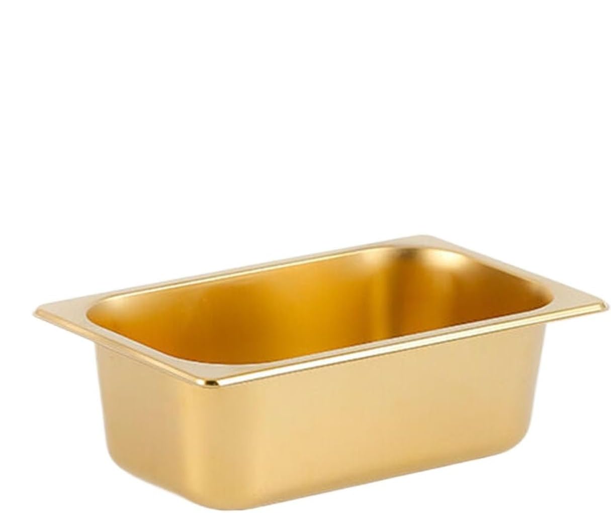 Sartén Gastronorm de acero inoxidable de 1/4 – Utensilios de cocina de buffet comercial, sartén de mesa de vapor profunda para servicio de alimentos, suministros de catering, hotel, suministros de