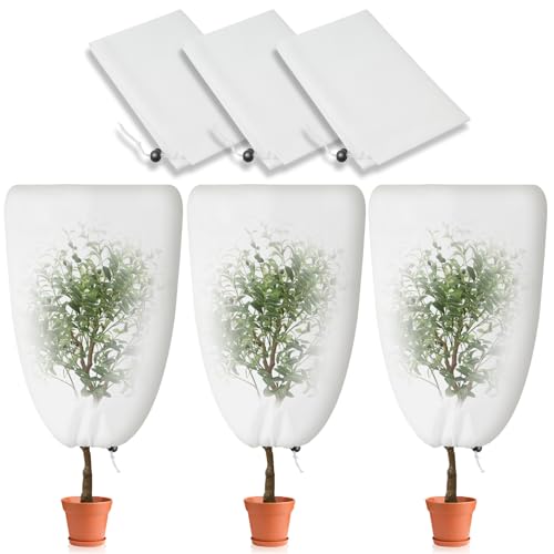 iophi Lot de 3 Voile Hivernage Plante Exterieur | 70g/m² 80 cm x 120 cm Voile Hivernage Plante...