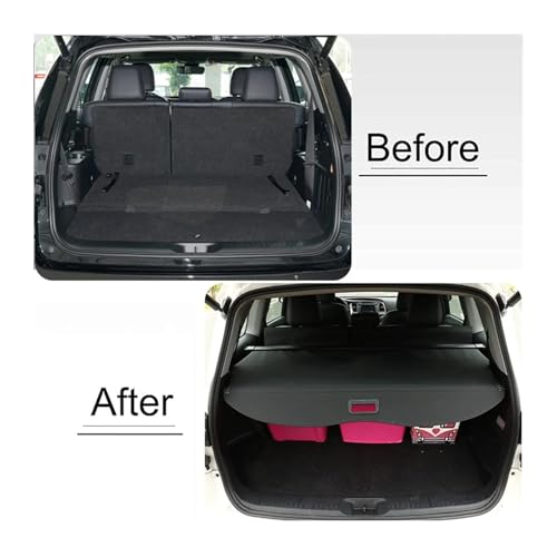 image for FMQZRLYJW Retractable Trunk Cargo Cover, Compatible with Toyota Highla