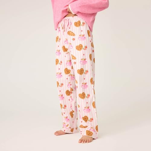 PJ Salvage womens Flannel Drawstring Pajama Pant Bottom2