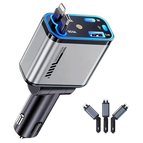 TigWiss usb-c J[`[W[4in1 120W }[d [d VK[\Pbg 莮P[u80cm J[ LED 󓊉ev Type-C100W/Lightning20W4䓯ɏ[dΉ 12/24Vԑ iPho