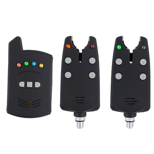 Alarma de mordida de pesca, kits de indicadores de picadura de pesca inalámbricos, suministros de pesca nocturna, alerta de alarma LED de pesca, alarma de caña de pescar para pesca diurna/nocturna de