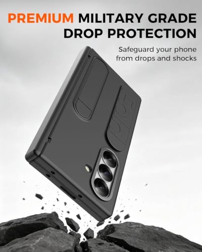 Image of Hybird Shockproof Back Cover Case for Samsung Galaxy Z Fold 8 Ultra Case with Wrist Strap, Screen Protector, Stand & Hinge Z Fold 8 Ultra 5G Cover
