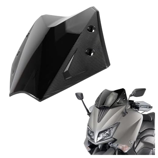 Parabrezza Moto PSLER Deflettori del Vento Pannelli del Anteriore Carenatura per TMAX 530 2012 2013 2014 2015 2016(Nero Lucido)