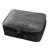 KOCKSHION 電子アクセサリー収納ポーチ 大容量三設計 耐久性素材採用 防水仕様 トラベルケーブルオーガナイザー 外出用データケーブルケース