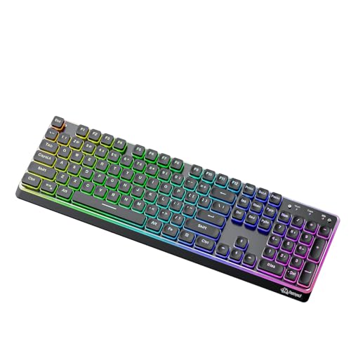 ZIYOU LANG x FREEWOLF M104 Wireless Keyboard, Triple Mode 75% Gaming Office Keyboard with RGB Backlit, 4000mAh Rechargeable, Compatible with Windows/Mac