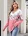 Zeagoo Womens Long Sleeve Tunic Tops Casual V Neck Shirts Floral Tees Business Work Blouses Fall Fashion Clothes XXL