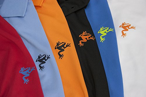 Frogger Golf – Men’s Polo Shirt – Short Sleeve, Collared Neck, Two Button Closure2