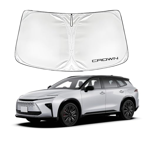 For 新型クラウン エステート RS Z (Crown Estate) (2025年3月〜現行)車種専用設計サンバイザーフロントガラスプロテクター日焼け防止断熱UVカット遮光折りたたみ式収納バッグ付き取り付け簡単保護クラウン エステート アクセサリー