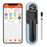 GALAX PRO Termometro per Carne Wireless,IP66 impermeabile Termometro per carne con Bluetooth,Connessione Ultra Lunga Max 500 feet,per Barbecue, Forno, Cucina, Girarrosto