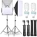 Produktbild Retoo Professionelles Softbox Set für Fotostudio mit 2 x 135W Fotolampen und 2 x Faltbare Lampenstativs, Beleuchtung für Porträts, Produktfotografie und Videoaufnahme, Reflektors mit Tragetasche