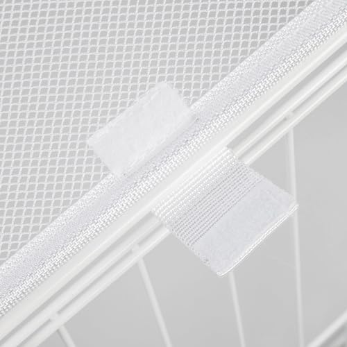 Iris Ohyama Welpenauslauf mit abschließbarer Tür und abnehmbarem Dach, H60cm, Weiß, Katzengehege, Hundebox, Für Outdoor, Indoor, Welpenlaufstall, Hundezaun, Welpenzaun, Laufstall Hund, CLS-1130
