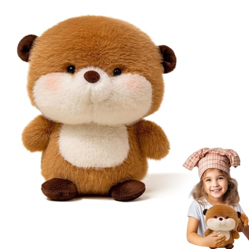 AHEJIOO Otter Kuscheltier, Schlummer Otter, Niedliches Plüschtier Für Kinder, Sicher Und Weich, Ideal Zum Kuscheln Und Spielen, 16 cm Hoch, Aus Hochwertiger Baumwolle