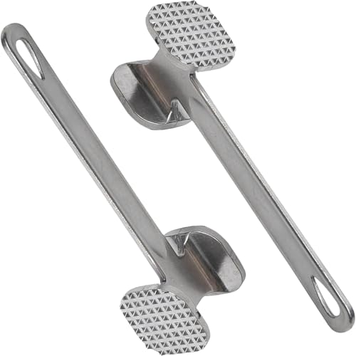 2 PCS Meat Tenderizer, Meat Hammer, Sturdy Meat Hammer, Double Sided Heavy Duty Teeth Mallet, Heavy Duty Meat, Versatile Tender Meat Tenderisers, for Steak, Chicken, Cooking Enthusiasts
