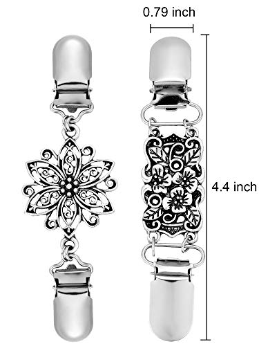 Jetec 2 Pieces Retro Shirt Dresses Sweater Cinch Clips for Women Girls Shawl Waist Cardigan Clothing Clips3