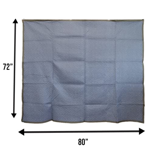 Boxer 72 In X 80 In Non-Woven Universal Moving Blanket Pro Value - Multipurpose, Lightweight, Blue Color, Scratch Protection (1) #TOP1
