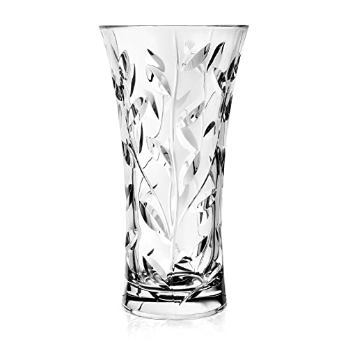 Vase - Round Opening Glass - Vase - for Flowers - Roses - Designed - 9.75" H - by Barski - Made in Europe by Barski - Used condition - US$44.84