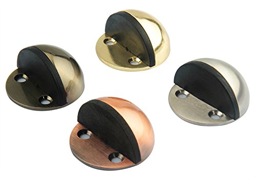 Bluemoo Métal ovale Home Fixation au sol Arrêt de porte Laiton poli