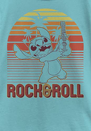 Disney Lilo Rock and Roll Stitch Girl's Solid Crew Tee2