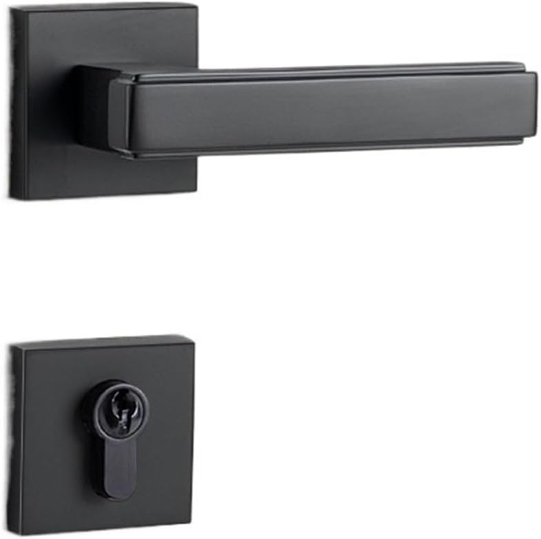 Chinese Style Bronze Door Lock Pure Copper Indoor Silent Door Handle Magnetic Bedroom Door Lock(Coffee Bronze)