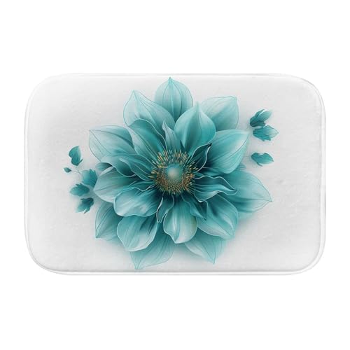 Tapis de bain en mousse à mémoire de forme design fleur 3D - 2