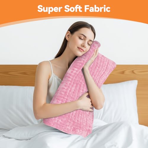 Image of Heating Pad for Back Pain, 24''x12'' Electric Heat Pad with 9 Heat Levels & 4 Auto-Off Timers, Portable Heating Pad for Period Cramps, Shoulder, Neck, Machine Washable, Gifts for Women and Men