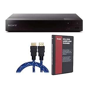 Sony BDP-S3700 Home Theater Streaming Blu-Ray Disc Player (Black) with Focus DVD Lens Cleaner and High Performance…