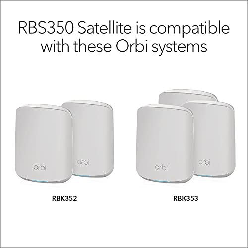 Netgear Orbi RBS350 WiFi 6 Mesh WLAN Satelliet (extra 100 m² afdekking, 1,8 GBit/s snelheid, dual-band mesh repeater… - Image 4