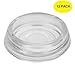 Set of 12 Clear Glass Furniture Coasters – 2 9/16 Inch Round Handcrafted Floor Protectors for Chairs, Tables, Sofas – Elegant Caster Cups for Hardwood, Carpet, Tile - Furniture Cups by A29