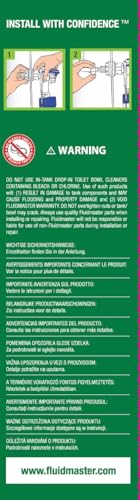 SCHWAB Fluidmaster Füllventil 747, Messingschaft G 3/8 x 35 mm, geeignet für Unterputz-, Aufputz-, Keramikspülkästen (SKU-747E-036-P20)