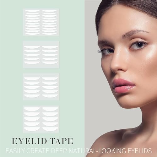 Eyelid Tape, 480PCS Eyelid Lifter Strips, Eyelid Tape for Hooded Eyes Invisible, Waterproof Double Eyelid Tape, Suitable for Uneven or Monolids, Instant Eye Lift Without Surgery