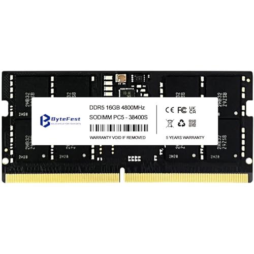 Image of DDR5 RAM 16GB 4800MHz PC5-38400 CL40 1.1V SODIMM 262-Pin Laptop /Notebook RAM Memory Modules