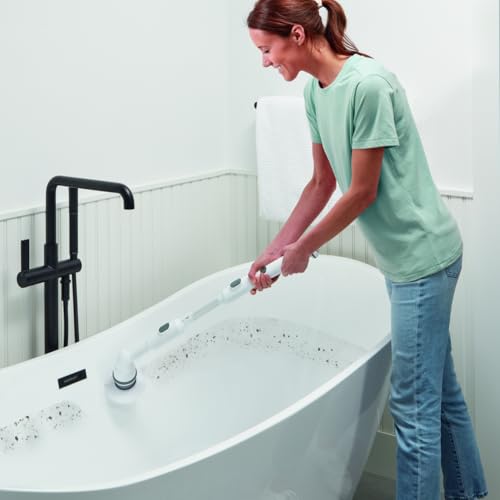 VOOM Turbo Scrubber - Cordless Power Spin Scrubber Cleaning Brush - Extra Long Adjustable Length - Multiple Brush Heads - Indoor & Outdoor Use Rechargeable - Powerful Rotation - Lightweight & Compact - Image 6