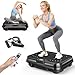 HomeFitnessCode Mini Vibrationsplatte für Frauen - Vibrationsgerät mit 250 Intensitätsstufen + 9 Vorprogramm Vibrationstrainer Zuhause für Abnahme Muskelaufbau Ganzkörpertraining, Schwarz