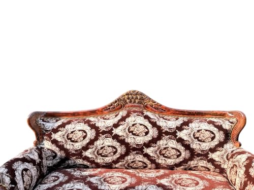 Image of Wooden 5 Seater Sofa Set, Solid Wood Sofa | 3+1+1 with Cushion Seating | Traditional Design Furniture for Living Room, Home, Office, Bedroom