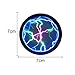 Plasma Disk, 2.5 Inches Glass Holiday Disco Party Fancy Home Portable Colourful Led Club Decor Sensor Lighting Plate Battery Powered Mini Pocket(Blue)