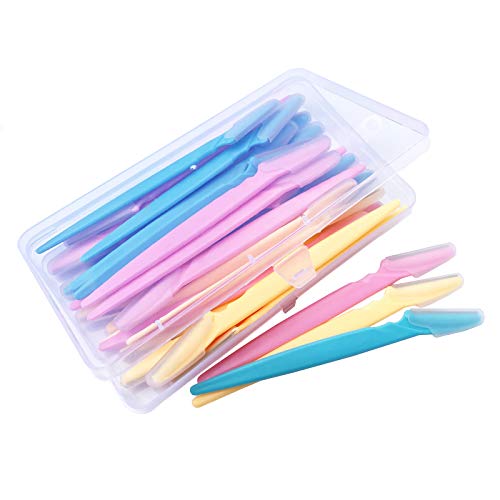 LAKYTION 30 Pack Eyebrow Razors for Women Facial Razors for Women Eyebrow Trimmer Face Razor Hair Removal Eyebrow Shavers with Precision Cover for Women, 3 Colors with Box Package