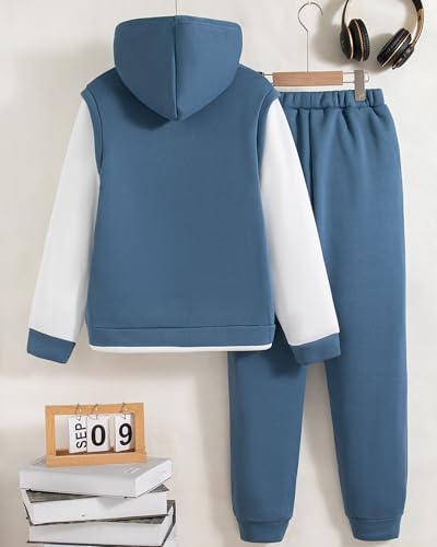 Boys Clothes Kids Boys Sweatsuit Fall Winter Hooded Tracksuit Sweatshirt Outfits Set Boy Clothes Size 7-142