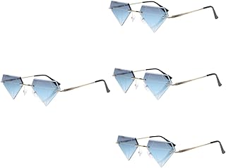 4 Pares De Óculos De Sol Irregulares Óculos De Sol De Praia Para Mulheres Óculos Legais Para Homens Óculos De Sol A Granel Adultos Sem Aro Óculos Irregulares Óculos De Coração