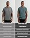 INTO THE AM Athletic Workout Shirts for Men Fitted Gym Sports Running Fitness Dry Fit Logo Tees (Blue, Large)