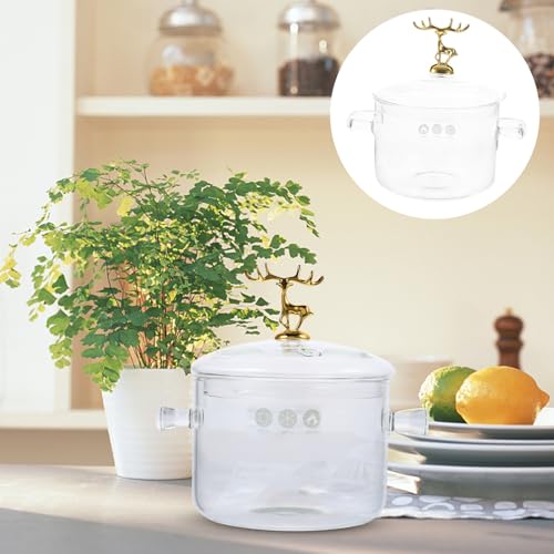 Marmite à ragoût en verre borosilicate 15 cm avec couvercle - 4