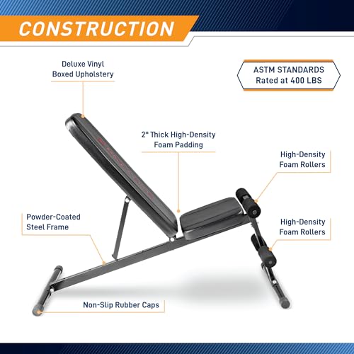 Marcy Adjustable Utility Weight Bench with Incline, Flat & Decline Positions MKB-211 - Thumbnail 6