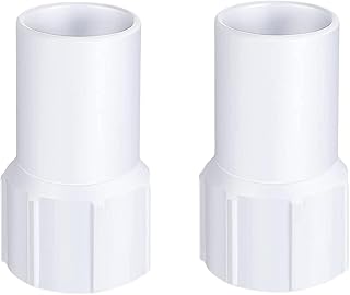 Taicols 2 Pieces Pool Hose Cuffs Swimming Pool Replacement Cuff Vacuum Hose Threaded Cuff 1-1/2 Inch, ABS Plastic, Pool Hose Repair Ends, Connects the Vacuum Head to the Vacuum Skimmer Inlet replacement Adapter A