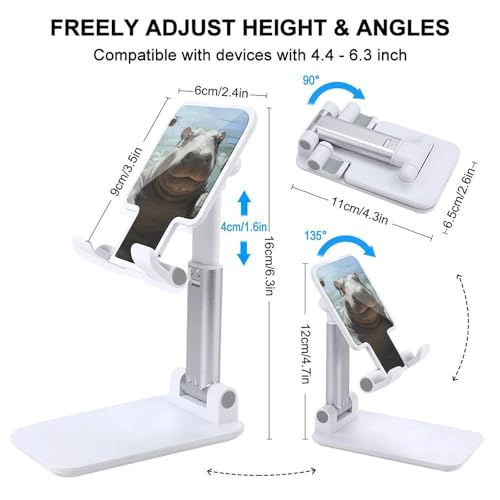 Support de téléphone pliable hippopotame pour bureau réglable et universel - 2