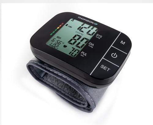 THOMSON Tensiomètre poignet Cardio W7– Léger et compact - Stockage automatique (120 mesures) – Conforme au nouveau règlement MDR (UE 2017/745) relatif...