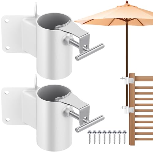 Lifeswell Heavy Duty Deck Railing Umbrella Holder, Patio Umbrella Stand