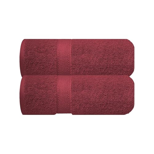Image of Sulfar 100% Terry Ring Spun Cotton Face Towel - Quick-Dry, Highly Absorbent (480 GSM) (30 x 30 Cm) Red Wine (Pack of 2)