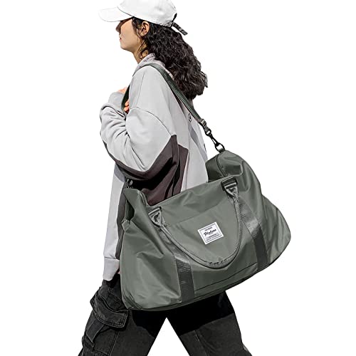 Travel Duffel Bag For Women, Overnight Weekender Bag With Wet Pocket & Trolley Sleeve, Carry On Tote Bag Sports Gym Bag,Green #TOP6