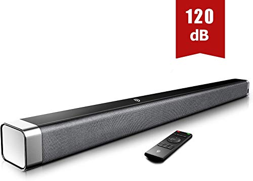 Bomaker Sound Bar, 37-Inch Home Theater TV Soundbar, Built-in Subwoofers, 4 Equalizer, Bass